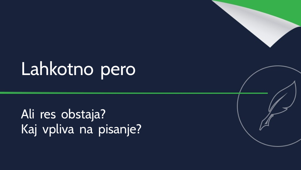 Ali lahkotno pero res obstaja?
