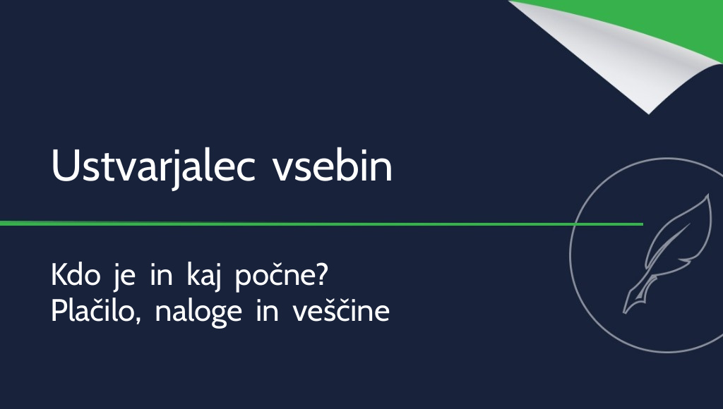 Ustvarjalec vsebin – kdo je in koliko zasluži?